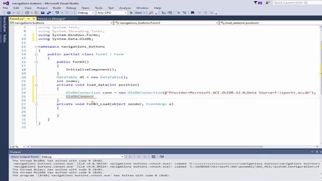 c# tutorial for beginners: Retrieve data from access database and navigation buttons смотреть онлайн