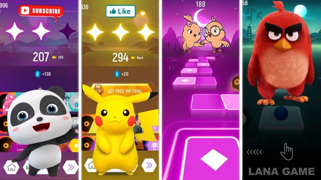 Babybus Vs Pikachu Vs Angry Birds Red Vs Angry Birds - Tiles Hop EDM Rush! смотреть онлайн