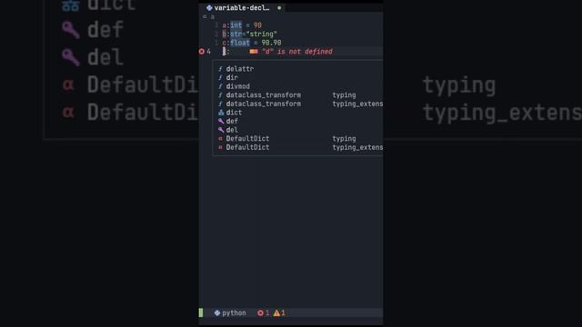 Variable declaration in Python смотреть онлайн