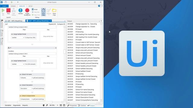 UiPath software robot at work processing invoices in SAP смотреть онлайн