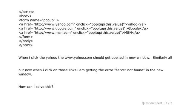 HTML : How to open a url in new window without toolbar, menubar смотреть онлайн