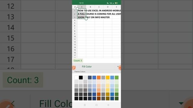 Excel Android Iphone Course Coming soon смотреть онлайн
