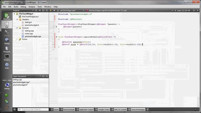 Qt C++ 01 Custom Pie Chart Widget смотреть онлайн