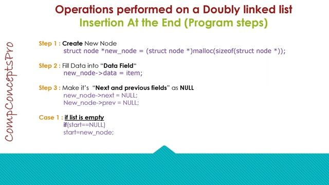 Insertion in DLL | insert at beginning, end and at a specific position in a doubly linked list смотреть онлайн