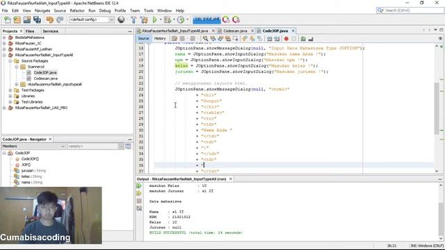 UASPBO[Java]-STMIK_Tasikmalaya | Rikza Fauzan Nurfadilah. Scanner&JOption смотреть онлайн
