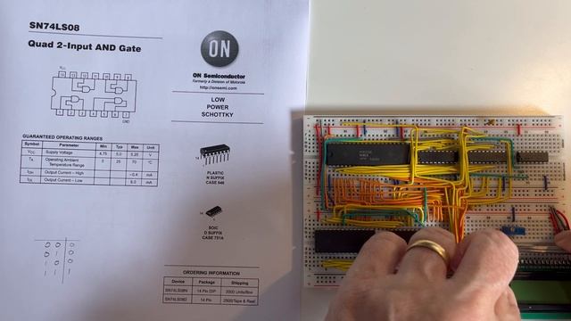 Hello World on a breadboard Intel 8086 - I/O OUT instruction - part 9 смотреть онлайн