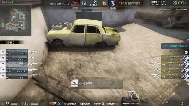 NiKo AWP ACE & 2for1 - mousesports vs Team EnVyUs CS:GO ESL Pro League смотреть онлайн
