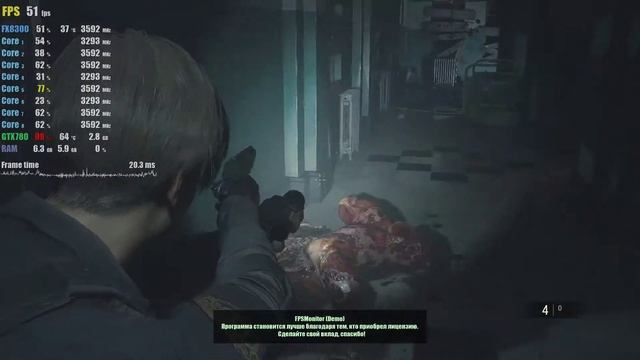 Resident Evil 2 AMD FX8300 + GTX 780 смотреть онлайн