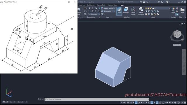 AutoCAD 2022 3D Tutorial for Beginners смотреть онлайн