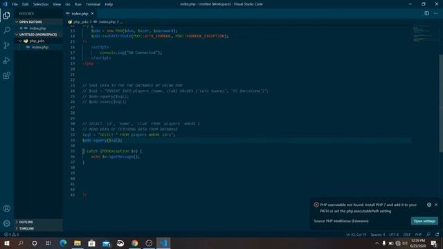 Part-2 | PHP MySql PDO Tutorial For Beginner | Make Sql Query to Insert & Fetch Data and Exec смотреть онлайн