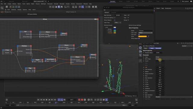 Урок 3 13 4 Салют в Cinema 4D с помощью Thinking Particles смотреть онлайн