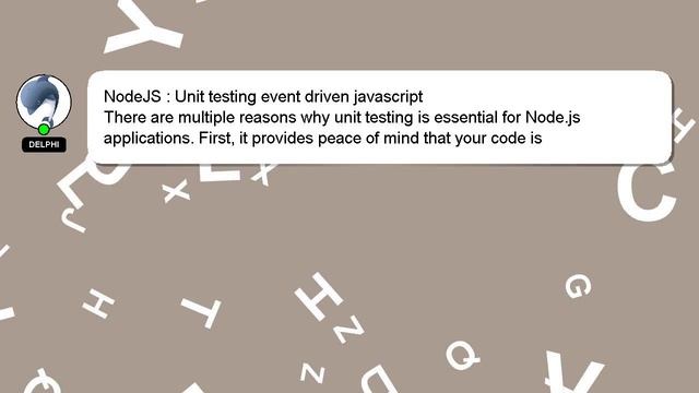 NodeJS : Unit testing event driven javascript смотреть онлайн