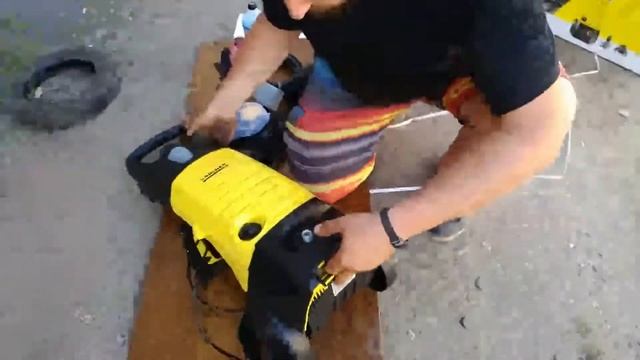 Купили новую игрушку, Теперь можем мыть технику до ремонта. karcher k5um. смотреть онлайн