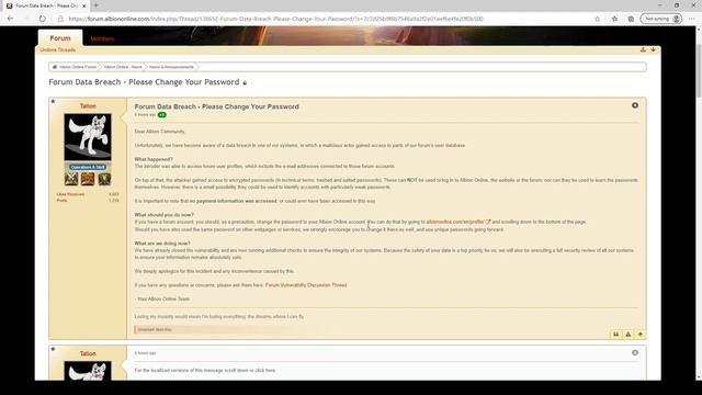 Albion Online Data Breach Important Announcement MUST SEE смотреть онлайн