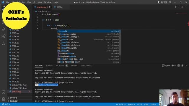 BEE 1078 - Multiplication Table Solution | Python3 Programming on Beecrowd Beginner Level Day 44 смотреть онлайн
