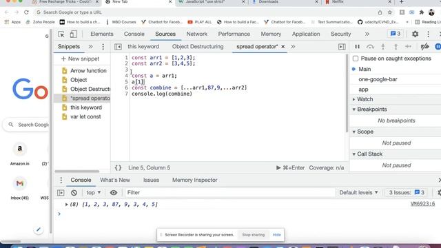 Part 9 Spread Operator | Basic of ES6 | Javascript in Hindi | Basic of ES6 | Javascript in Hindi смотреть онлайн