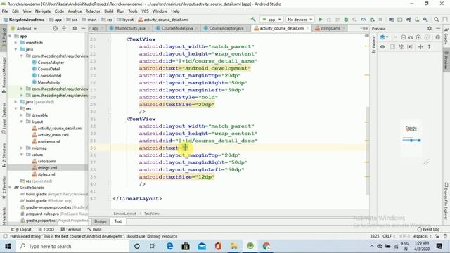 onClick Handling in Android RecyclerView item Part-3| Full tutorial in hindi смотреть онлайн