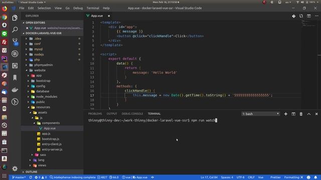 Laravel Vue Server Rendering with PHPV8Js in Docker смотреть онлайн