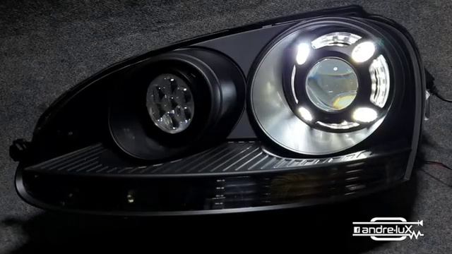 Custom headlights VW Golf 5 - [andre.lux] смотреть онлайн