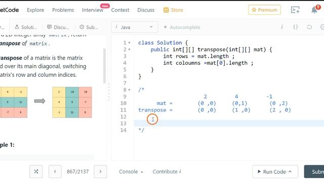 Transpose of a Matrix | Leetcode 867 | Zero to FAANG DSA Bootcamp смотреть онлайн