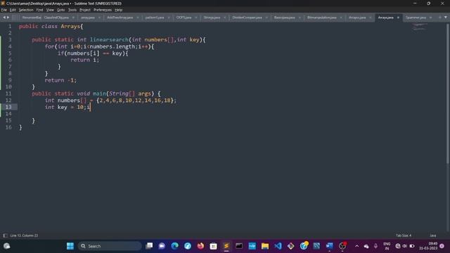 linear search in java | Array Operation - Searching | DSA 2023 full Explain for beginners смотреть онлайн