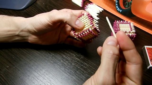 Как сделать Домик из спичек - ч1 кубик. Основание для спичечного домика смотреть онлайн