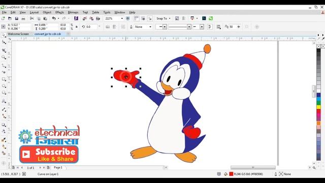 In Coreldraw how to convert jpg into CDR (Part-14).- In Hindi смотреть онлайн