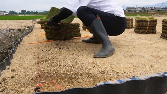 【庭作り㉓】芝生の広場が出来るまで！💪🤩土地の底上げ、整地、第1期工事は100平米分、敷きました！Make a Lawn Square!! смотреть онлайн