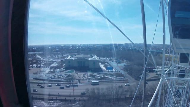 Колесо обозрения. город Актобе. Март 2023. смотреть онлайн