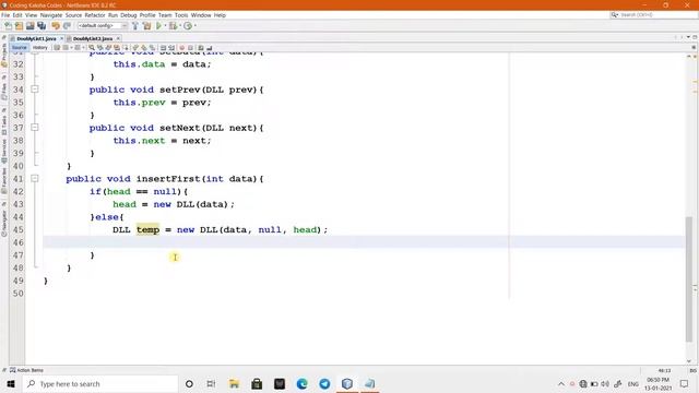 INSERTION at BEGINNING in Doubly Linked List | DSA | in JAVA смотреть онлайн
