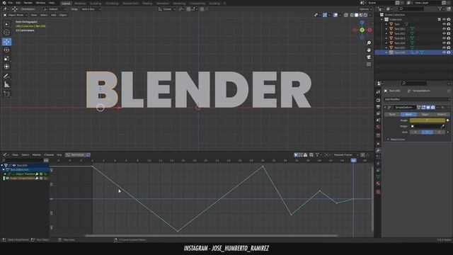 Blender - Stylized 3D Text Animation (Longer Version in the Description). смотреть онлайн