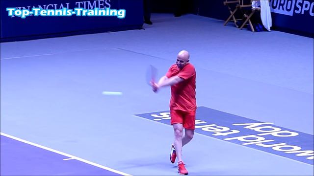 Andre Agassi Backhands Slow Motion
