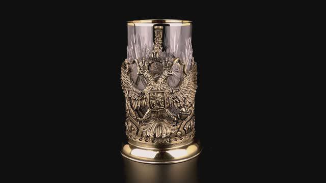 Подстаканник Герб России (Латунь, хрусталь) смотреть онлайн