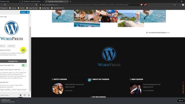 How To Edit And Customize Site Footer : Gucherry WordPress Blog Theme смотреть онлайн