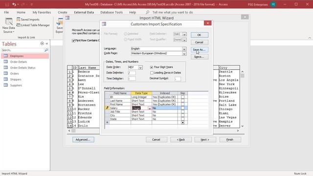 How to Import Data from HTML file into MS Access Table - Office 365 смотреть онлайн