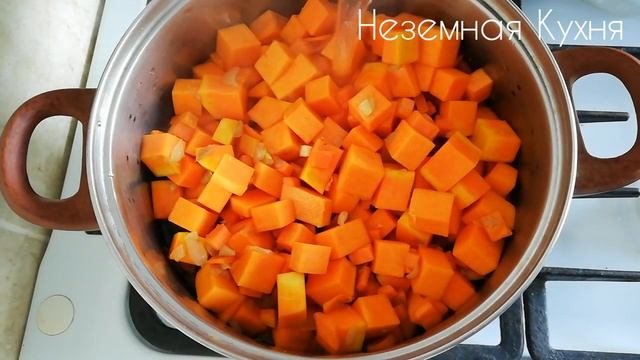Божественный суп-пюре из тыквы. Тыквенный постный суп. смотреть онлайн