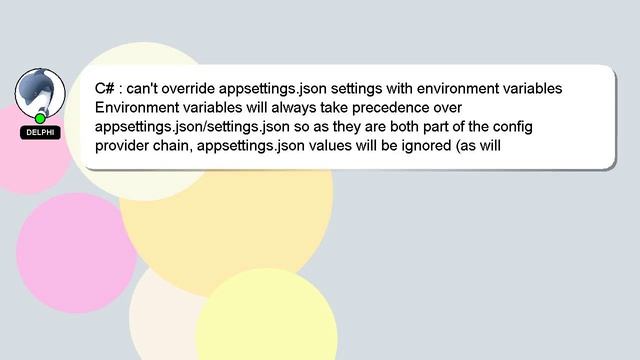 C# : can't override appsettings.json settings with environment variables смотреть онлайн