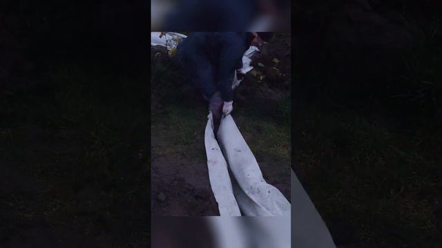 Самый дешевый вариант дренажа своими руками! Мягкий дренаж.