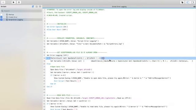 FileMaker Script Error Logging смотреть онлайн