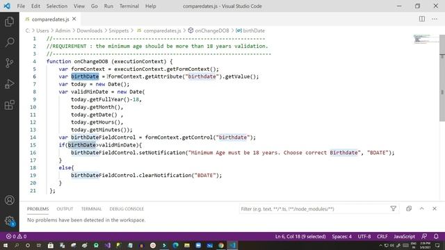 Date field validation using JavaScript in Dynamics 365 CRM | Min 18 years age | Dynamics 365 смотреть онлайн