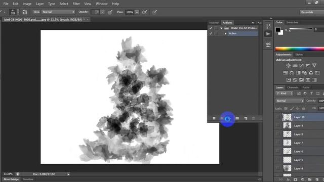 Water Ink Art Photoshop Actions смотреть онлайн