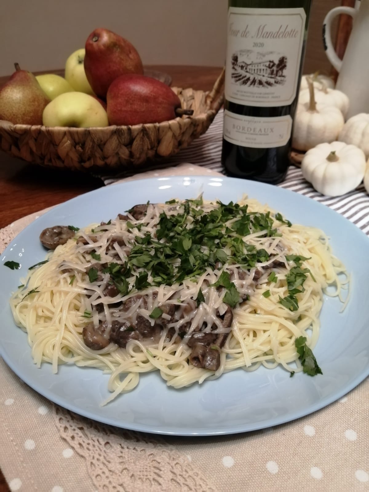 Паста с грибами