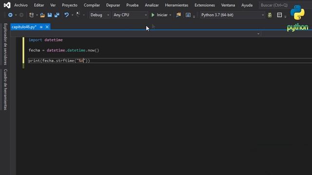 Trabajar con fechas con el método STRFTIME() - Curso Python básico a avanzado - Capítulo 46 смотреть онлайн