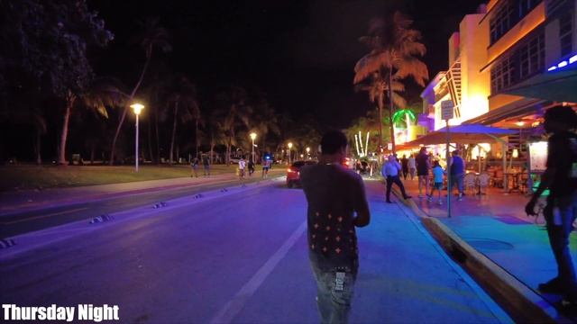 [4K] Nightlife on Ocean Drive in Miami South Beach Florida - June 2022 смотреть онлайн