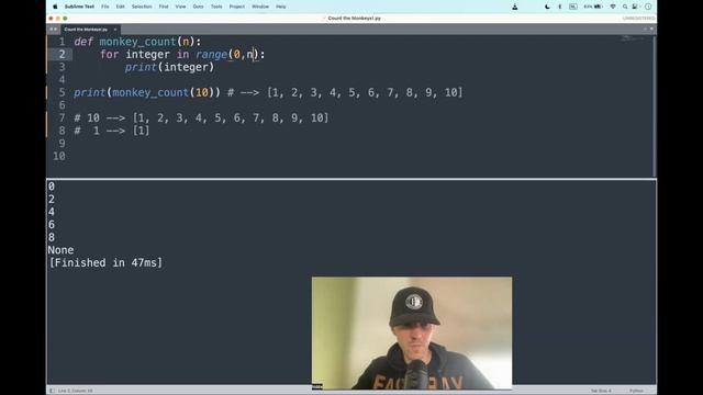 Codewars (Python?) | Count the Monkeys! | kyu8 смотреть онлайн