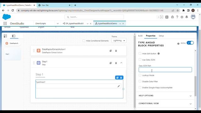 TypeAhead Block (Part II) | Populate Data using Data JSON Node | OmniStudio | Salesforce V смотреть онлайн