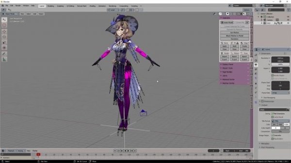 Genshin Impact Models in Blender