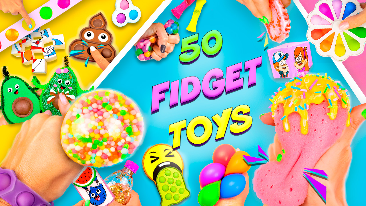 50 Diy Fidget toys 50 крутых Антистресс Игрушек своими руками смотреть онлайн