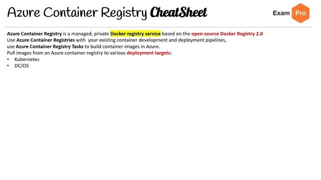 AZ 104 — ACR CheatSheet смотреть онлайн