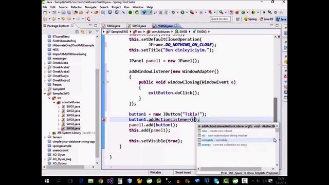 Java Swing-GUI-007-Swing ClickListener, Exit Button Uygulaması смотреть онлайн